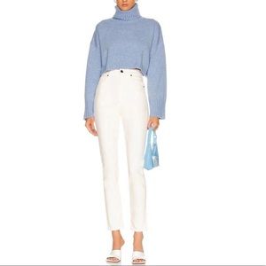 High-Waist Straight Leg Women’s Jeans in White